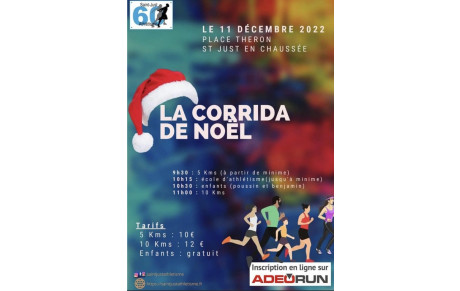 Résultats : 11/12 Corrida de noël Saint Just  5 &amp; 10 Kms